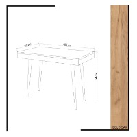 Masa de birou Hanah Home Valencia Oak imaginea #5 — magazin online Desire.md