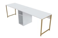 Masa de birou Hanah Home Twin White Gold imaginea #5 — magazin online Desire.md