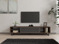 Comodă TV Hanah Home Eray Walnut Anthracite imaginea #3 — magazin online Desire.md