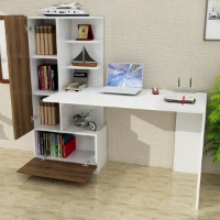 Masa de birou Hanah Home Domingos White Walnut imaginea #3 — magazin online Desire.md