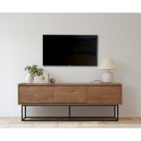 Comodă TV Hanah Home Milo 140 Walnut Black