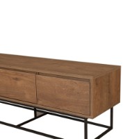 Comodă TV Hanah Home Milo 140 Walnut Black imaginea #3 — magazin online Desire.md