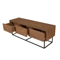 Comodă TV Hanah Home Milo 140 Walnut Black imaginea #4 — magazin online Desire.md
