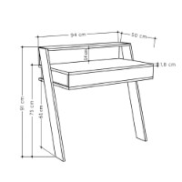 Masa de birou Hanah Home Cowork Anthracite imaginea #4 — magazin online Desire.md