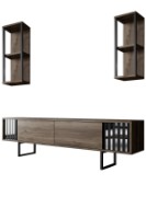 Comodă TV Hanah Home Chrome Line Walnut Black imaginea #6 — magazin online Desire.md