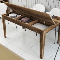 Обеденный стол Hanah Home Milan 516 Walnut фото №4 — интернет-магазин Desire.md