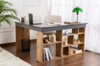 Masa de birou Hanah Home Vesper Anthracite Atlantic Pine imaginea #2 — magazin online Desire.md