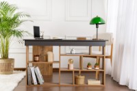 Masa de birou Hanah Home Vesper Anthracite Atlantic Pine imaginea #3 — magazin online Desire.md