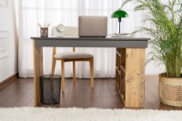 Masa de birou Hanah Home Vesper Anthracite Atlantic Pine imaginea #4 — magazin online Desire.md