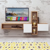 Comodă TV Hanah Home Kumkuat Oak White