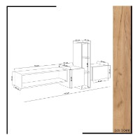 Comodă TV Hanah Home Kumkuat Oak White imaginea #6 — magazin online Desire.md