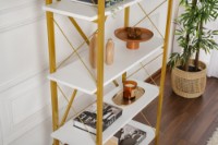 Стеллаж Hanah Home Elysian White Gold фото №3 — интернет-магазин Desire.md
