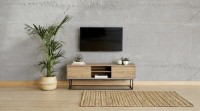 Comodă TV Hanah Home Laxus 140 Walnut Walnut Black