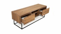 Comodă TV Hanah Home Laxus 140 Walnut Walnut Black imaginea #3 — magazin online Desire.md