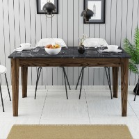 Masă pentru bucătărie Hanah Home Milan 518 Walnut Black imaginea #2 — magazin online Desire.md