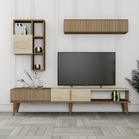 Comodă TV Hanah Home Milan Walnut Travertine imaginea #3 — magazin online Desire.md