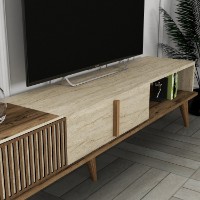 Comodă TV Hanah Home Milan Walnut Travertine imaginea #5 — magazin online Desire.md