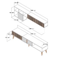 Comodă TV Hanah Home Milan Walnut Travertine imaginea #7 — magazin online Desire.md