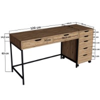 Masa de birou Hanah Home Atlas 1600-59 imaginea #9 — magazin online Desire.md