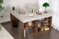 Masa de birou Hanah Home Vesper Cashmere Walnut