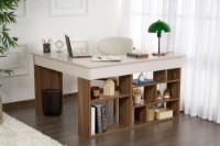 Masa de birou Hanah Home Vesper Cashmere Walnut imaginea #2 — magazin online Desire.md