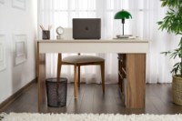 Masa de birou Hanah Home Vesper Cashmere Walnut imaginea #4 — magazin online Desire.md
