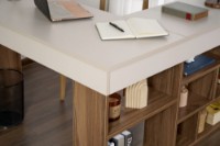 Masa de birou Hanah Home Vesper Cashmere Walnut imaginea #5 — magazin online Desire.md