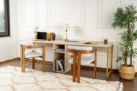 Masa de birou Hanah Home Twin Travertine Gold imaginea #2 — magazin online Desire.md