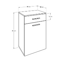 Dulap baie Hanah Home Adr-611-Pp-1 White imaginea #6 — magazin online Desire.md
