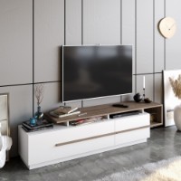 Comodă TV Hanah Home Pia Walnut White