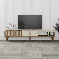 Comodă TV Hanah Home Milan Walnut Travertine