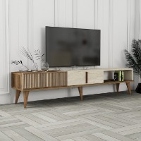 Comodă TV Hanah Home Milan Walnut Travertine imaginea #3 — magazin online Desire.md