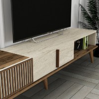 Comodă TV Hanah Home Milan Walnut Travertine imaginea #4 — magazin online Desire.md