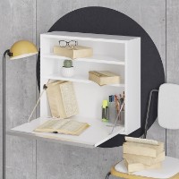 Masa de birou Hanah Home Optimum White imaginea #4 — magazin online Desire.md
