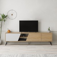 Comodă TV Hanah Home Fiona Oak White
