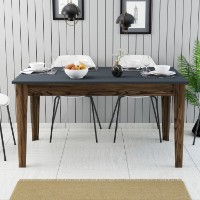 Обеденный стол Hanah Home Milan 513 Walnut Anthracite фото №2 — интернет-магазин Desire.md
