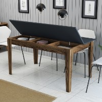 Обеденный стол Hanah Home Milan 513 Walnut Anthracite фото №3 — интернет-магазин Desire.md