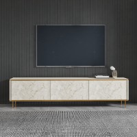 Comodă TV Hanah Home Imaj Travertine Gold