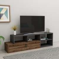 Comodă TV Hanah Home Duru Light Walnut Anthracite