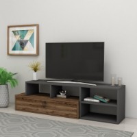 Comodă TV Hanah Home Duru Light Walnut Anthracite imaginea #2 — magazin online Desire.md