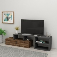 Comodă TV Hanah Home Duru Light Walnut Anthracite imaginea #3 — magazin online Desire.md