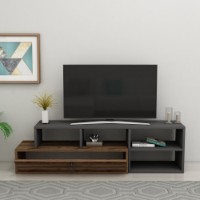 Comodă TV Hanah Home Duru Light Walnut Anthracite imaginea #4 — magazin online Desire.md