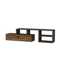 Comodă TV Hanah Home Duru Light Walnut Anthracite imaginea #6 — magazin online Desire.md