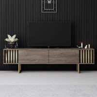 Comodă TV Hanah Home Gold Line Walnut Black imaginea #2 — magazin online Desire.md