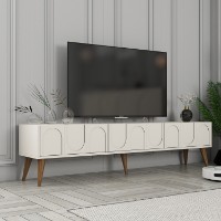 Comodă TV Hanah Home Lyon 44 Cream Walnut imaginea #3 — magazin online Desire.md