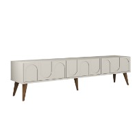 Comodă TV Hanah Home Lyon 44 Cream Walnut imaginea #5 — magazin online Desire.md