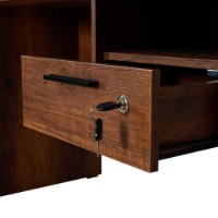 Masa de birou Hanah Home Cms-510-Oo-1 Walnut imaginea #10 — magazin online Desire.md