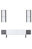 Comodă TV Hanah Home Chrome Line White Black imaginea #7 — magazin online Desire.md