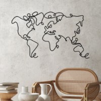 Panou decorativ Wallity World Map