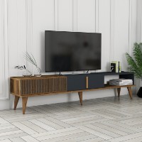 Comodă TV Hanah Home Milan Alt Walnut Anthracite imaginea #2 — magazin online Desire.md